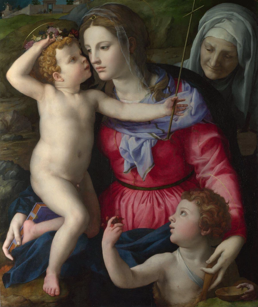  64-Madonna col Bambino, Giovannino e Elisabetta-National Gallery-Londra